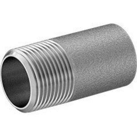 BSC PREFERRED Standard-Wall 316/316L Stainless Steel Threaded Pipe Nipple Threaded on One End 3/4 NPT 2 Long 9110T34
